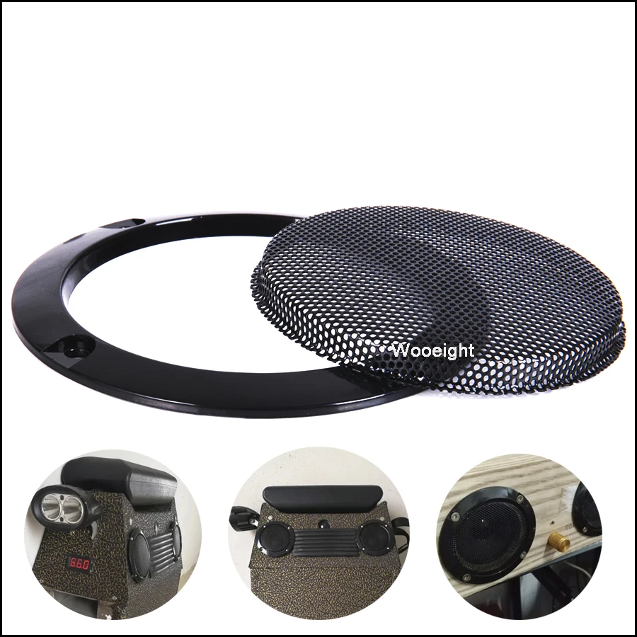 Inch Speaker Net Coaxial Metal Sub Mesh Grills Cover Woofer Cover Black Frame Car Speaker Grille For All Cars