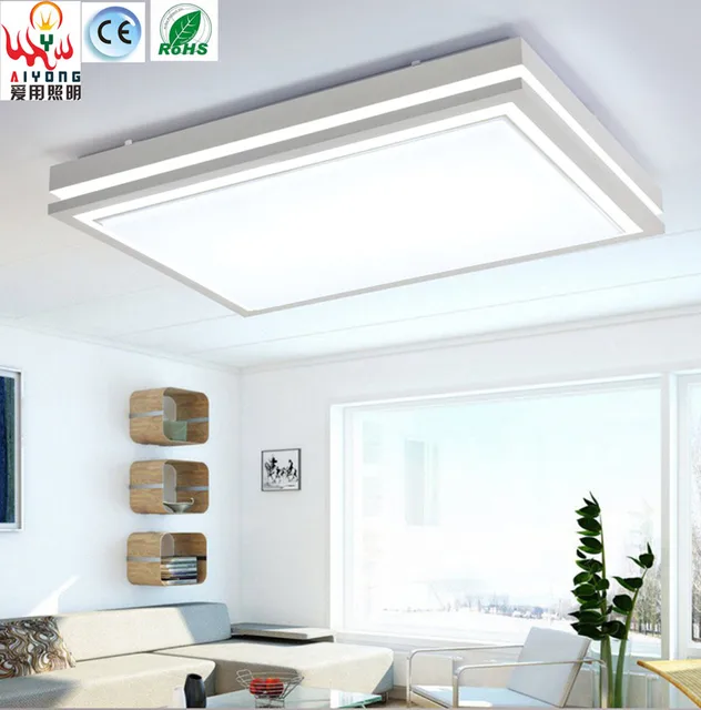 Iron Led Acrylic Rectangular Living Room Lamp Ceiling Bedroom Modern Minimalist Dining Lights Iron Led Acrylic Rectangular Living Room Lamp Ceiling Bedroom Modern Minimalist Dining Lights