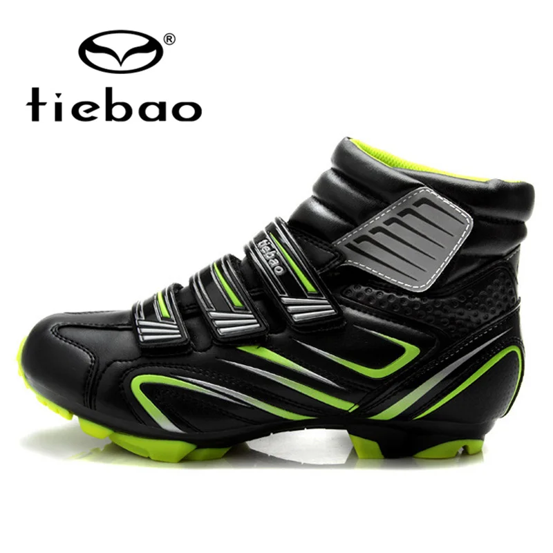 TIEBAO Mtb обувь велосипедная Обувь Zapatillas Ciclismo MTB горный велосипед гоночная обувь спортивные самоблокирующиеся кроссовки сапоги - Цвет: Зеленый