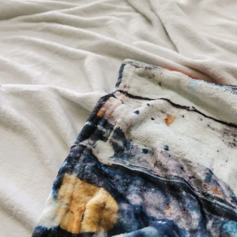 Спрей живопись маслом фланелевый плед на диванах супер мягкие теплые пушистые чехлы красочный рисунок Декор плюшевые постельные стеганые одеяла для взрослых