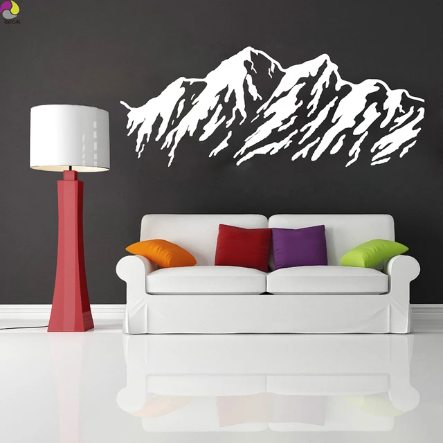 mountain range wall sticker bedroom baby nursery hill mountain ridge