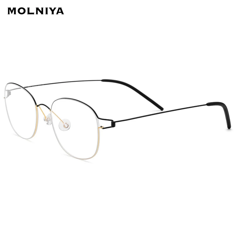

2019 New Titanium Alloy Optical Glasses Frame Men Prescription Eyeglasses Korean Denmark Women Myopia Screwless Eyewear
