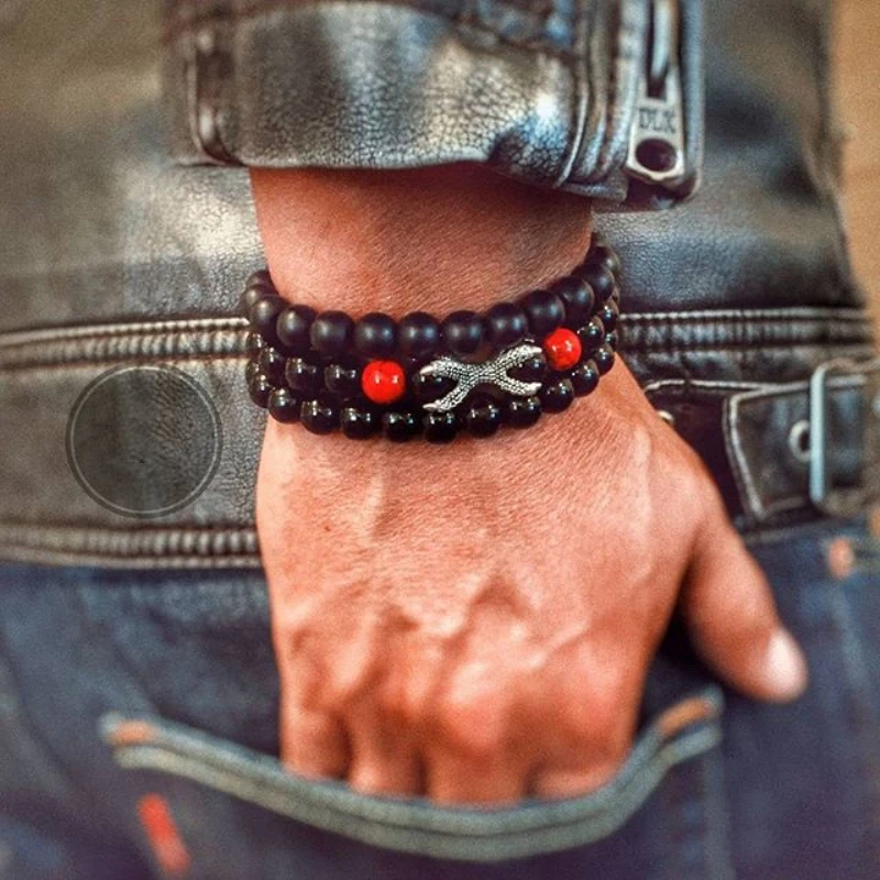 Mcllroy DIY Strand браслеты бусины 8 мм матовые бусы из камня баланс лапы Bracelete Feminino Йога