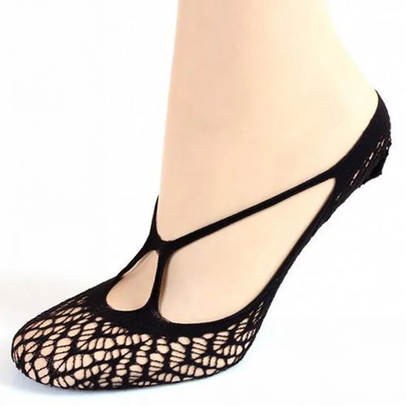 

Women Sock Female Invisible Socket Designers Shallow Mouth Summer Thin Lace Socks Ankle Heal Short Sock Openwork