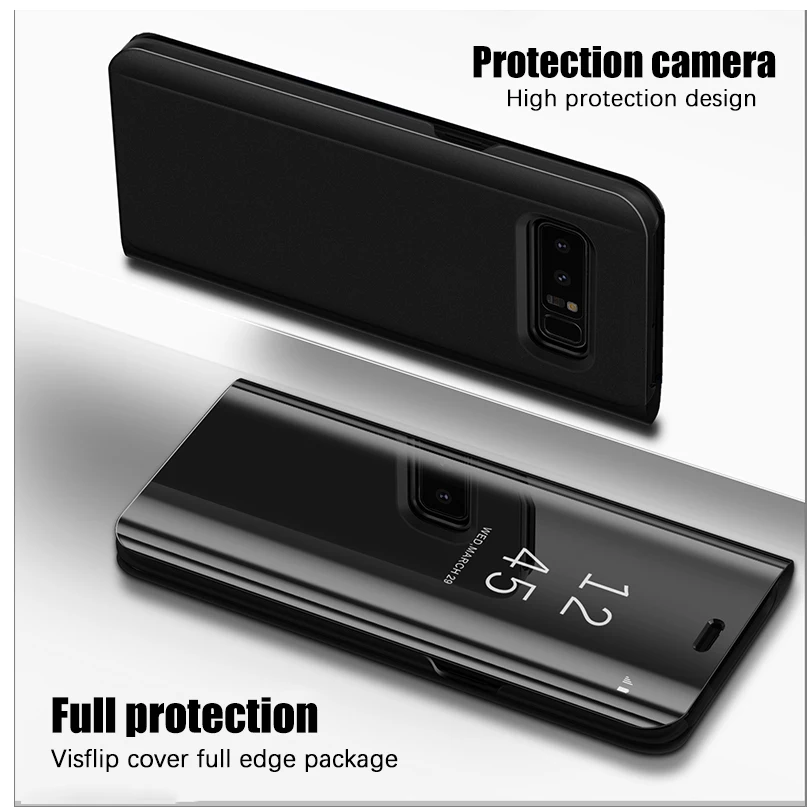 Прозрачный зеркальный умный чехол для Samsung Galaxy S9 S8 Plus S6 S7 edge J3 J5 J7 2016 2017 чехлы с