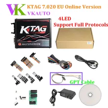 V2.47 4LED KTAG V7.020 красный pcb ЕС онлайн версия K-Tag без жетонов лимит поддержка Полный протоколы Бесплатная доставка
