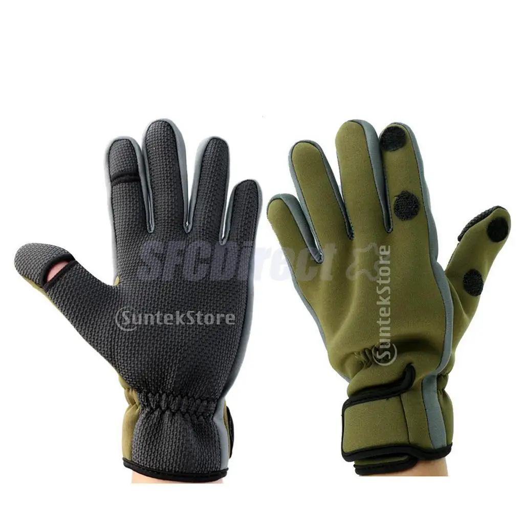 

Neoprene Professional Slit Finger Fly Fishing Gloves Anti Slip Rock Fishing Jig Fishing Hunting Gloves