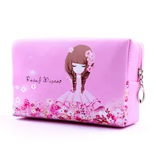 Promotional Lovely Girl Cute Cosmetic Case Bag Large Capacity Portable Women Makeup Cosmetic Bags Storage Travel