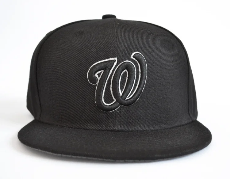 w on baseball cap