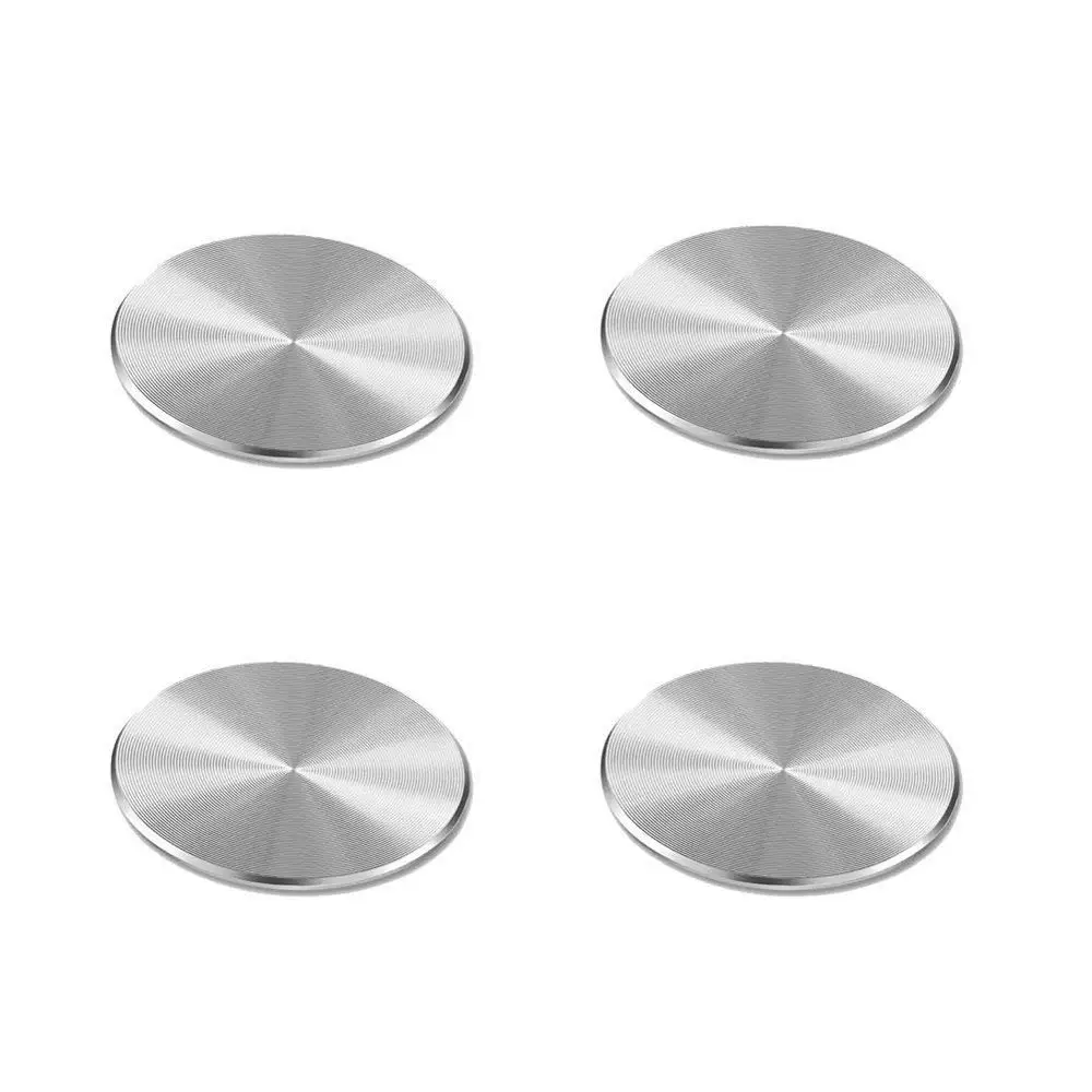 Универсальная клейкая металлическая пластина, монтажные комплекты, наклейки, универсальные диски, магнитная накладка, совместимая с магнитным автомобильным держателем для телефона - Цвет: 4 Silver