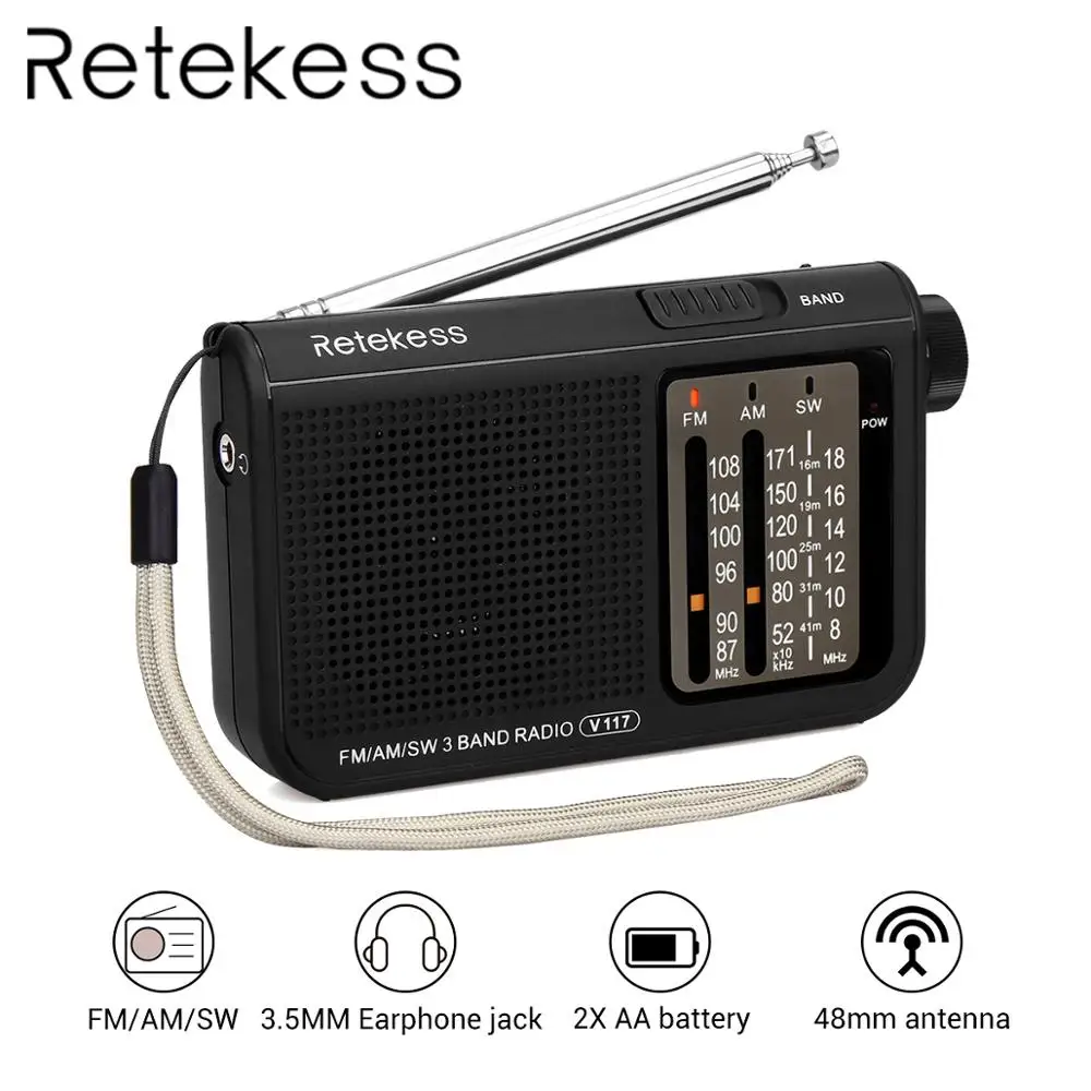 Buy RETEKESS V117 Radio Portable AM FM Small Emergency