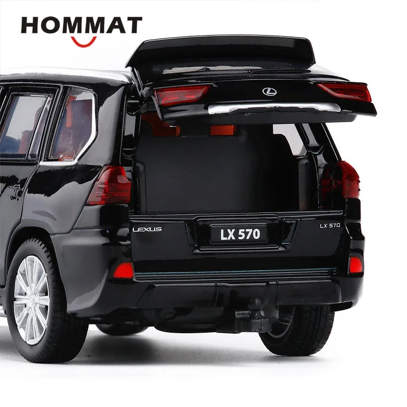 HOMMAT Simulation 1:32 JACKIEKIM Lexus LX570 внедорожный внедорожник модель автомобиля сплав литье