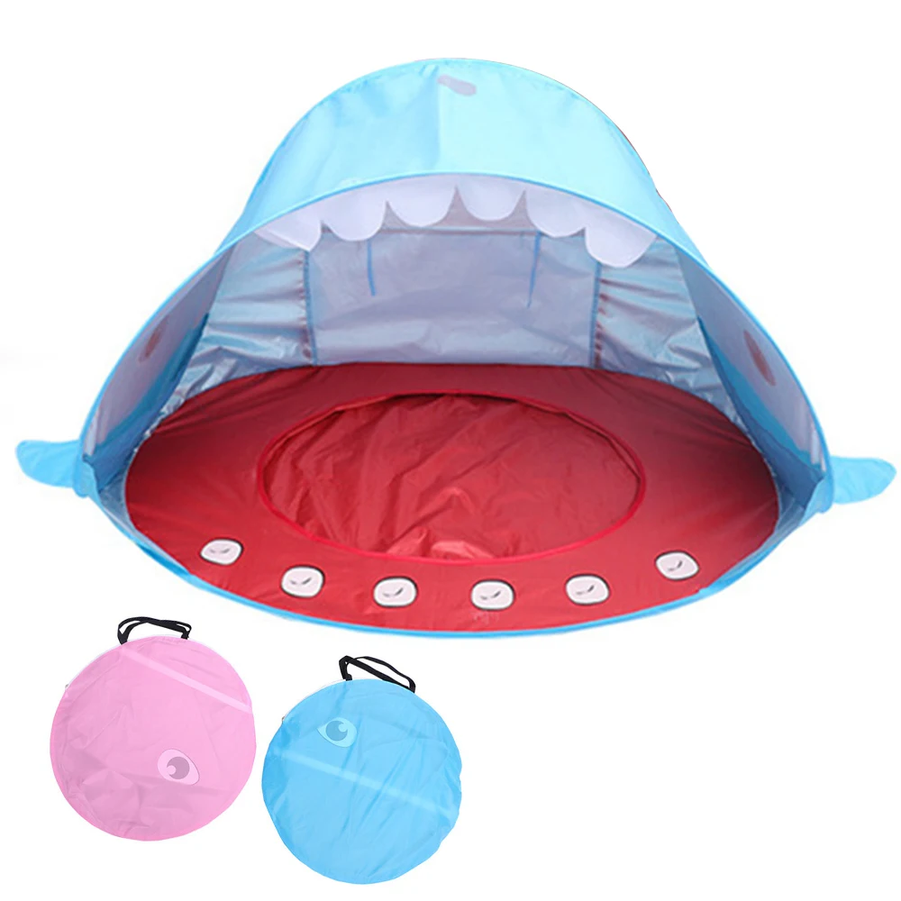 

Shark shape Wigwam Children's tent Pop Up Baby Beach Tent For Kids UV-protecting Pool Outdoor Camping Sunshade Beach Awning Tent