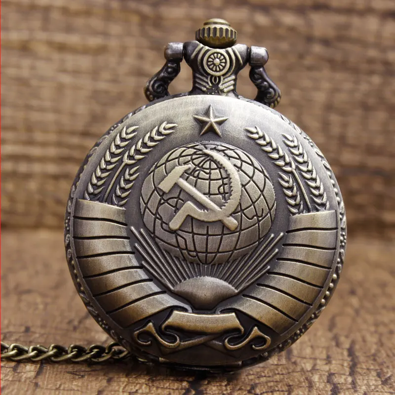 Винтажные бронзовые часы CCCP античный Россия советский серп молот кварцевые