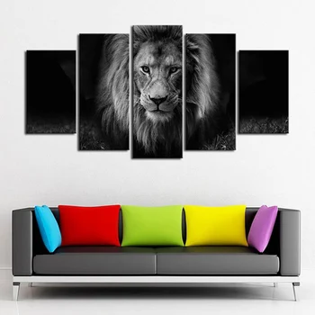 

diamond painting kits 5pcs King of the Prairie Lion animal Painting Living decor cross stitch diamond embroidery full display