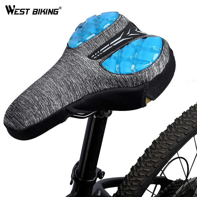 Gel bici bike sede sillín-ciclo suaves sillín engrosar almohada Pad 