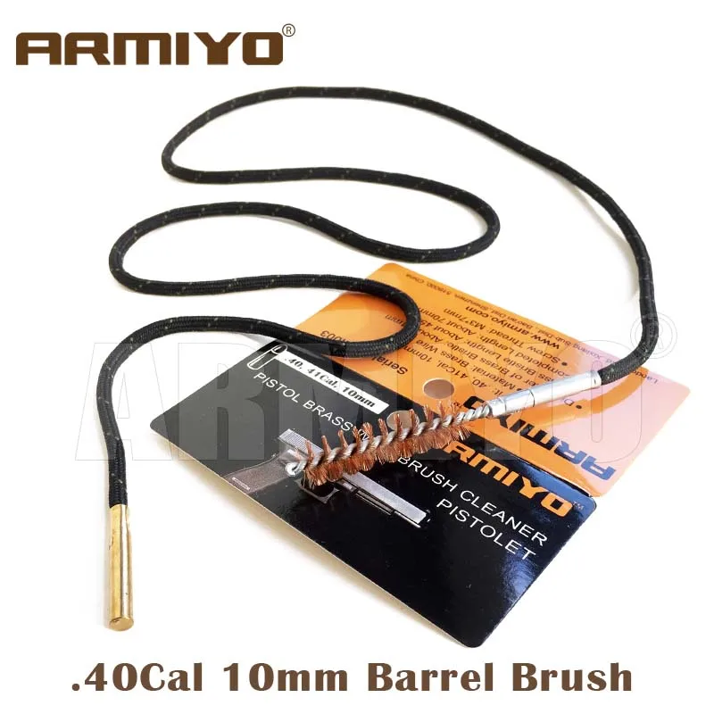 Armiyo Barrel Brush .40Cal .41Cal 10mm Pistol Bore Brushes Cleaner Gun