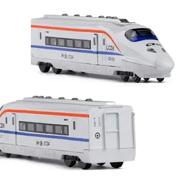 1: 80 Высокая моделирования поезд модель Отлитая под давлением CRH Китайский железнодорожный высокая скорость отступить со светом Звук без