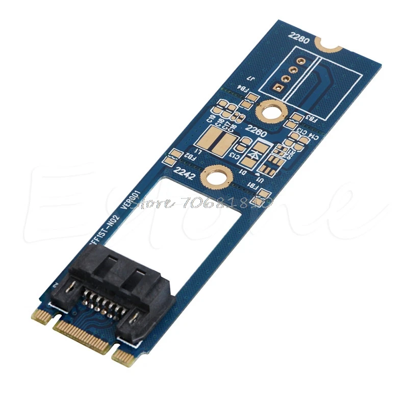M.2 NGFF до 7 Pin SATA III 3 SSD NGFF1ST-N02 адаптер конвертер печатная плата PCB | Компьютеры и офис