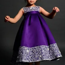 Фиолетовый цветок девочки платья для свадеб крещение выпускного вечера причастия платье дети рождество pageant платья для девочек