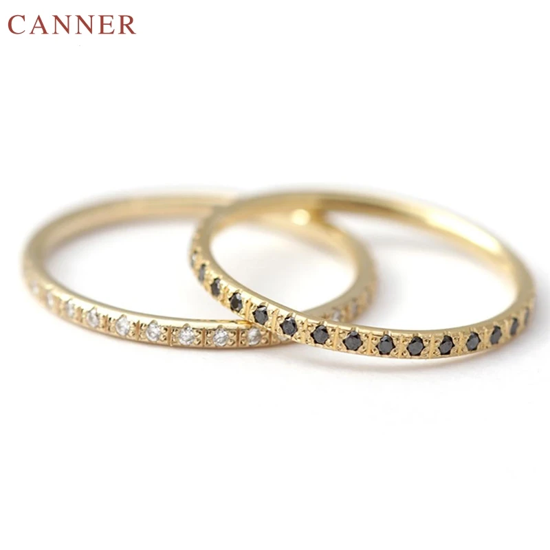 Delicate Cubic Zirconia Rings for Women Crystal Rhinestone Finger Ring Gold Wedding Engagement Rings Mini Jewelry bague C40