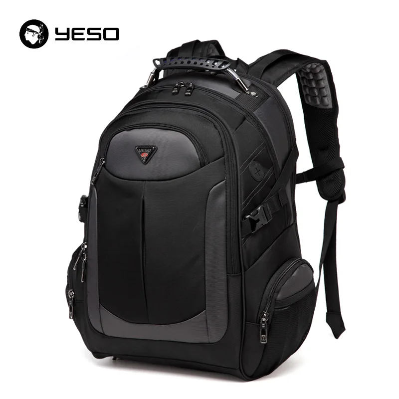 YESO Marque Ordinateur Portable Sac À Dos Hommes de Voyage Sacs 2018 Multifonction Sac À Dos Étanche Oxford Noir Ordinateur Sacs À Dos Pour Adolescent