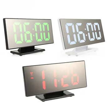 

LED Mirror Digital Alarm Clock Electronic Watch Table Multifunction Snooze Night Display LED Desktop Alarm Clocks Despertador