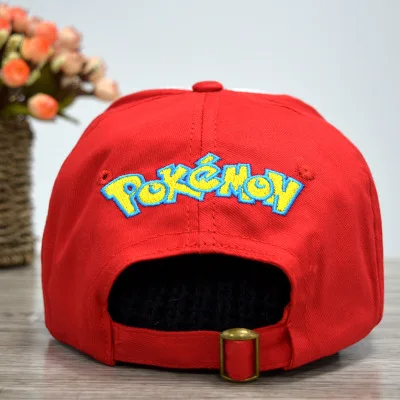 Лидер продаж Аниме косплей карманные монстры костюм Ash Ketchum Косплей шляпа Летний стиль красный фуражка и солнцезащитный козырек