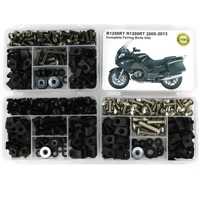 

For BMW R1250RT R1200RT 2005-2013 Complete Fairing Kit Full Fairing Bolts Kit Screws Speed Nuts Clips Steel OEM