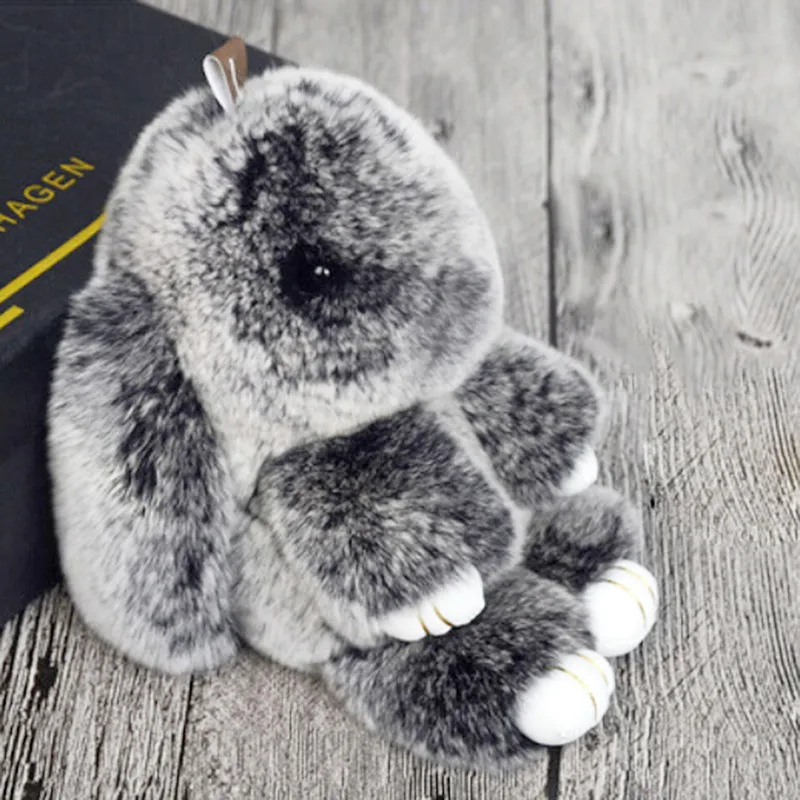 2017 Hot Selling Cute Play Rabbit Fur Hanging Pendant Rabbit Bunny Key chain Fashion fur key
