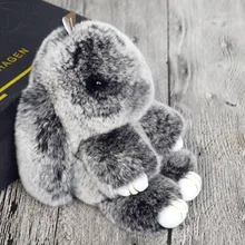 2017 Hot Selling Cute Play Rabbit Fur Hanging Pendant Rabbit Bunny Key chain Fashion fur key