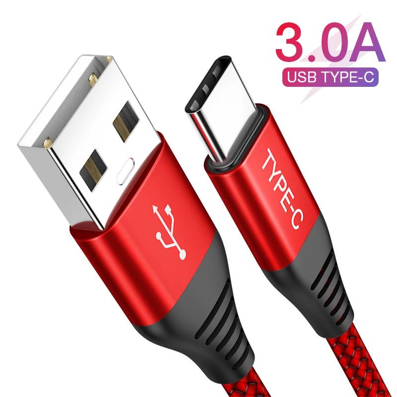 JSAUX usb type-C кабель для Xiaomi Redmi Note 7 mi9 USB C кабель для samsung S9 провод для быстрого заряда USB-C шнур для зарядки мобильного телефона