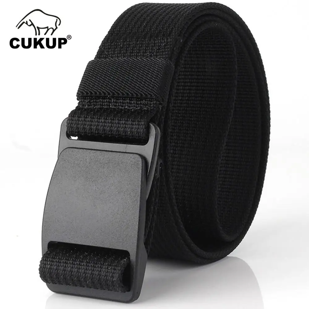 3.8cm new magnetic buckle belt fashion nylon belt men's outdoor belt 