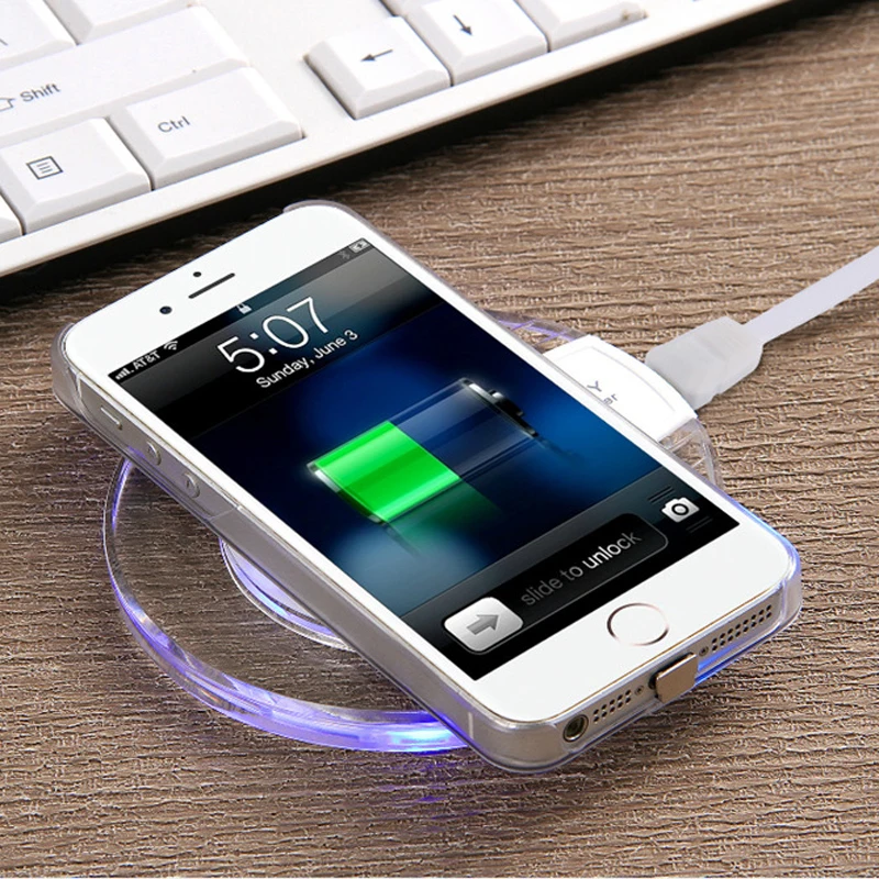 Универсальное беспроводное зарядное устройство Qi, зарядная подставка, адаптер для телефона, док-станция, для iphone 8 Plus для samsung Galaxy S8/S8 Plus Note 8