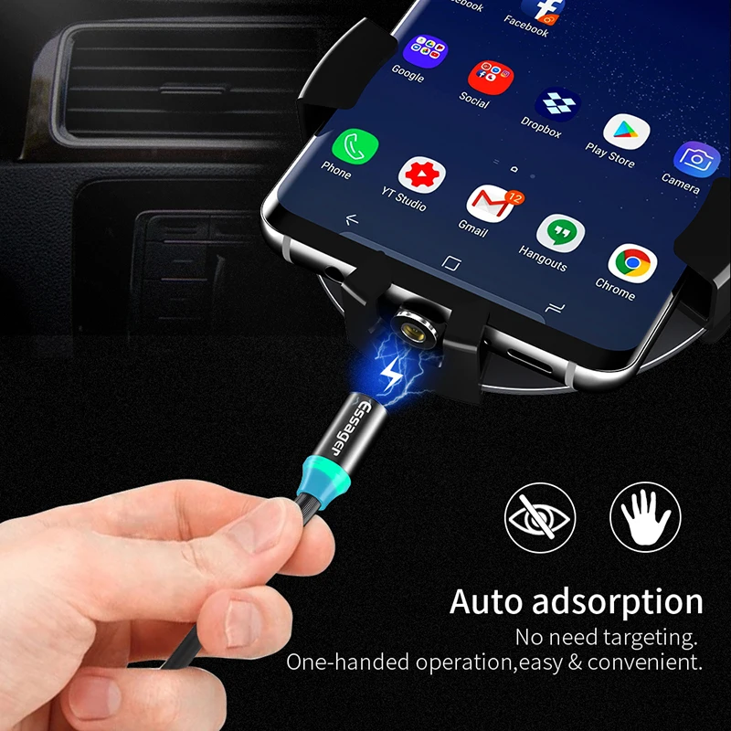 Essager كابل مغناطيسي ل فون سامسونج المصغّر USB كابل سلك Microusb الحبل المغناطيس شاحن شحن USB نوع C الهاتف المحمول الكابلات Essager كابل مغناطيسي ل فون سامسونج المصغّر USB كابل سلك Microusb الحبل المغناطيس شاحن شحن USB نوع C الهاتف المحمول الكابلات