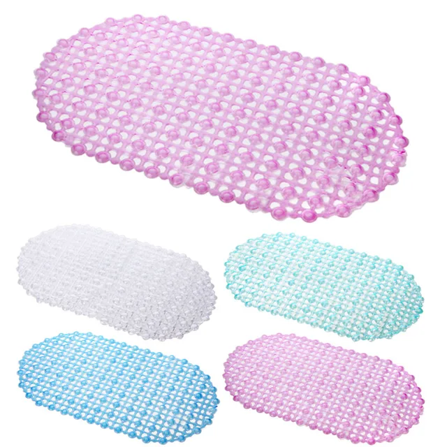 PVC Strong Non Slip Bathroom Bath Floor Shower Tub Mat Massage Pad Suction Cup Foot Massage E2S