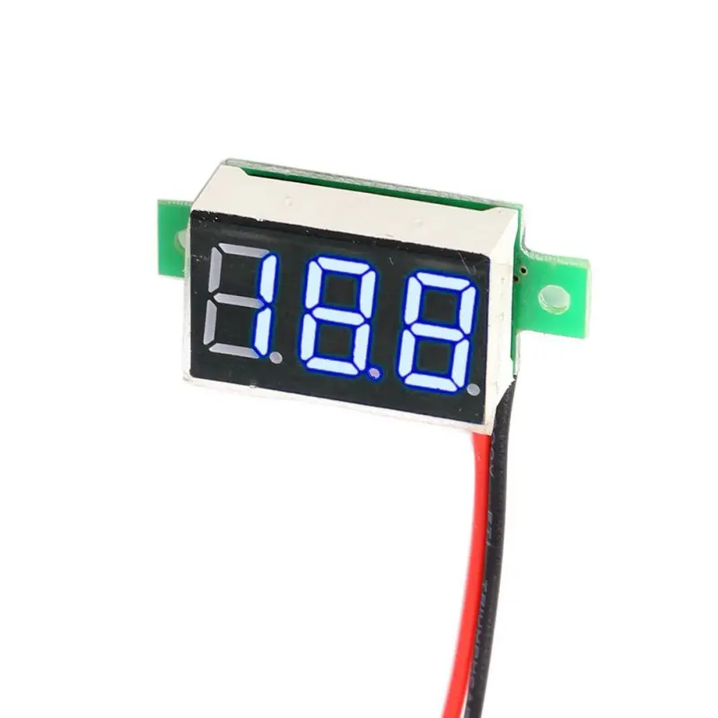 1 pc DC 4 30V Mini Red LED Panel Voltage Meter Digital Adjustment Voltmeter New Arrival