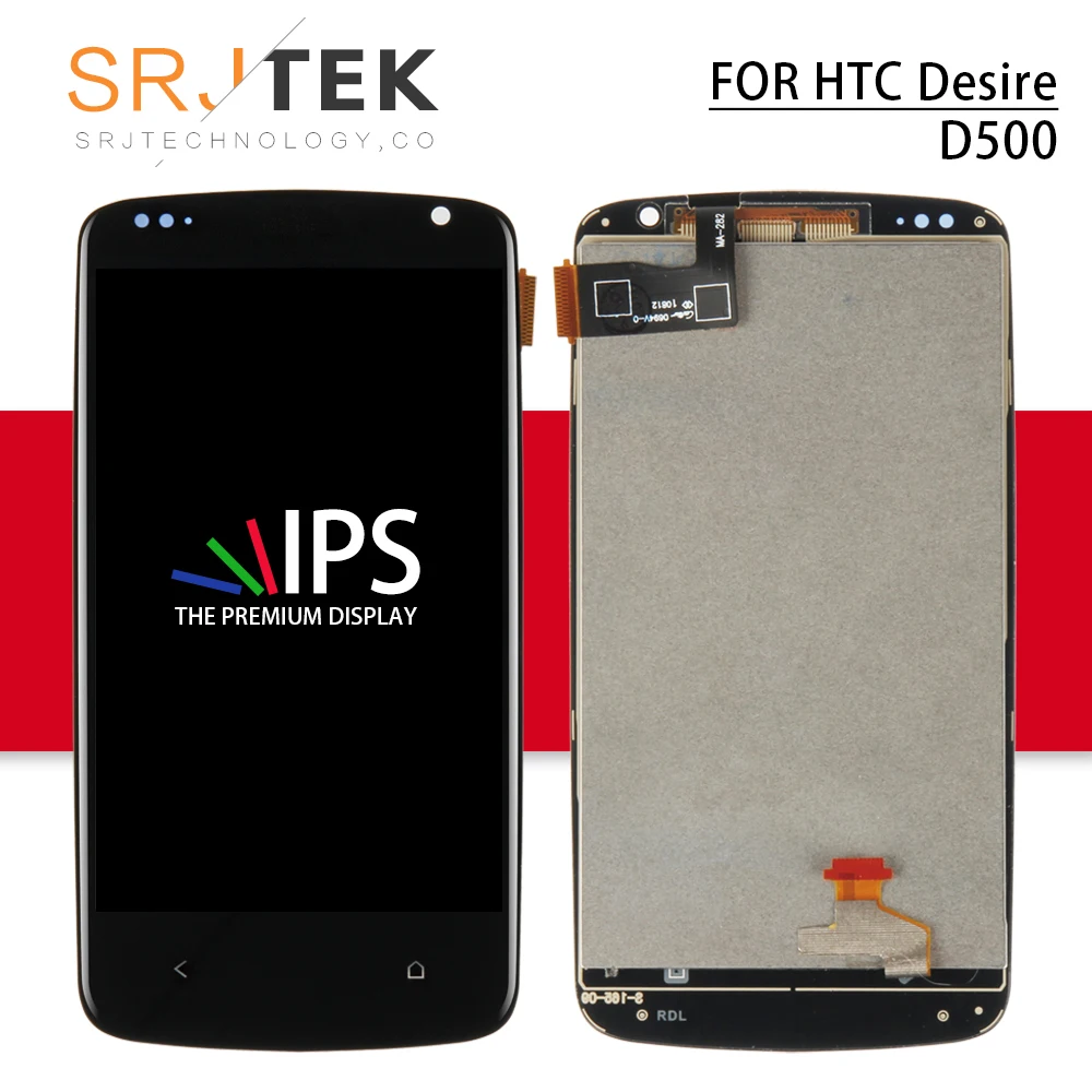 

srjtek screen For HTC Desire 500 LCD Digitizer Touch Screen Glass Panel LCD Display Assembly Replacement For HTC D500 Display