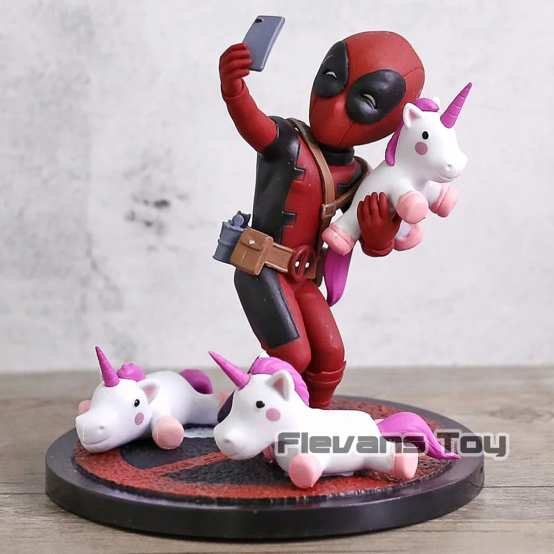 Супер герой X Men Дэдпул Unicornselfie Q Fig ПВХ экшн фигурка Коллекционная модель детская