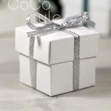 Cocostyles изготовленная на заказ пустая элегантная художественная бумага мини коробка с лентой для свадебной вечеринки события Подарочная коробка конфет