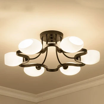 

Multiple Chandelier ceiling living room lighting modern minimalist led blossom blue black Mediterranean 3/4/5 heads lamp ZX180