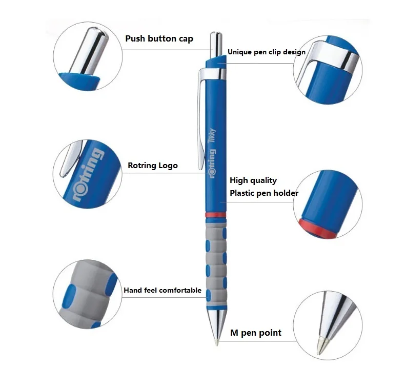 Rotring Tikky шариковая ручка M pen point синие чернила 1 штука