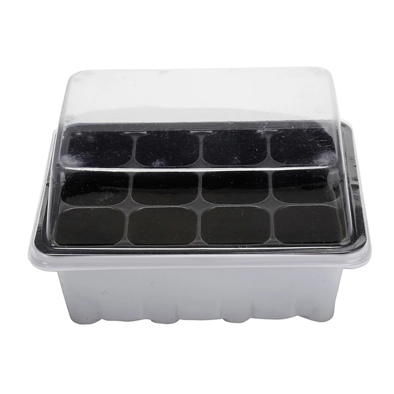 

12 cells Seeding Box Family Breeding Three-piece Set Propagate Seed Germination Nursery Pots Garden Home Plant Pot