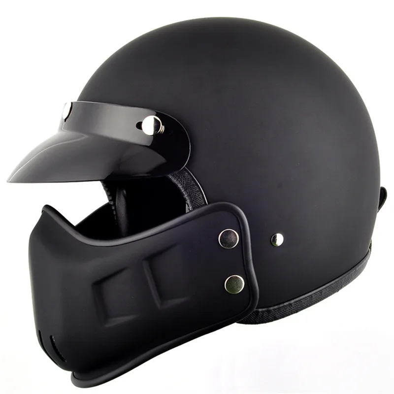 Tt & co offenes gesicht motorradhelm vintage roller retro helme mit