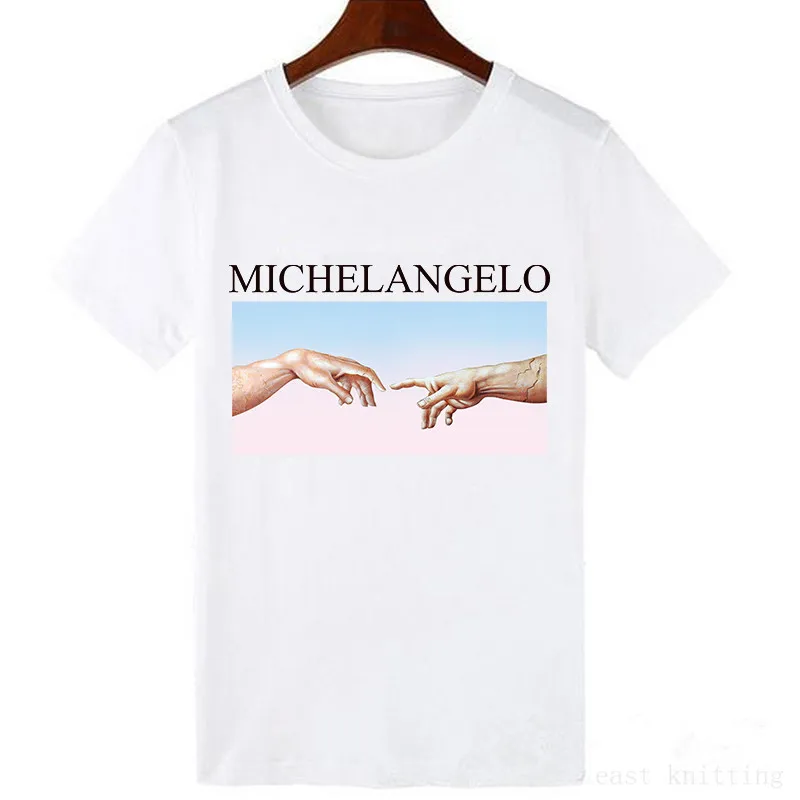 David-Michelangelo-Summer-Short-Sleeve-Printed-statue-Bubble-gum-chewing-gum-print-Fun-Harajuku-T-shirt (4)
