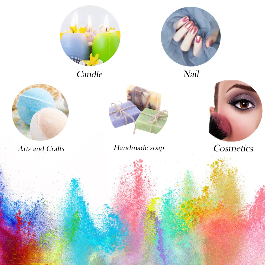 Mica powder Epoxide Resin Metallic 30colours x5g Soap Color Set Colour Pigment Powder Mica cosmetic Children's toys Soap candle