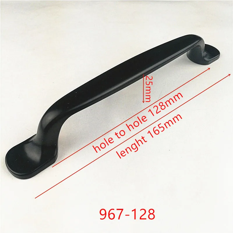 Расстояние между отверстиями 128 мм цинковый сплав черные ручки для шкафа американский стиль кухонные дверные ручки для выдвижных ящиков Мебельная ручка