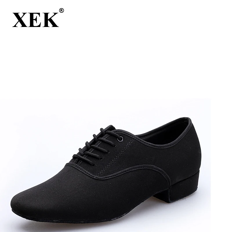 XEK Size Plus Men's Latin Ballroom Dance Shoes Black Canvas Salsa Shoes Plus Size Low Heel Tango Ballroom Dance Shoes GSS09 цена XEK Size Plus Men's Latin Ballroom Dance Shoes Black Canvas Salsa Shoes Plus Size Low Heel Tango Ballroom Dance Shoes GSS09 цены онлайн