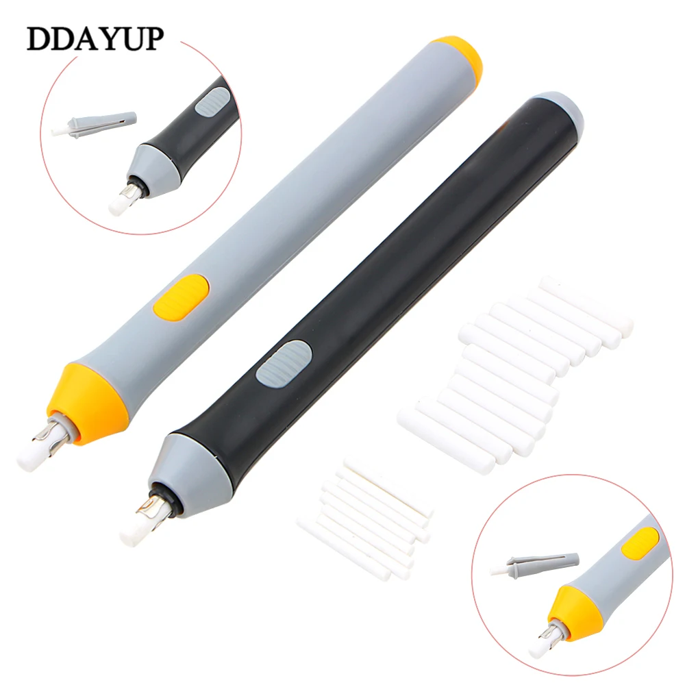 

High Quality 2.3mm 5mm Electric Eraser battery Operated eraser With 10+12Pcs Refills Replacement Erasers Sketch Erasers