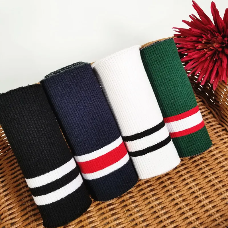

Stretchy Cotton Rib Cuff DIY Cotton Knitted Fabric for neckline hem, winter jacket,Clothing accessories